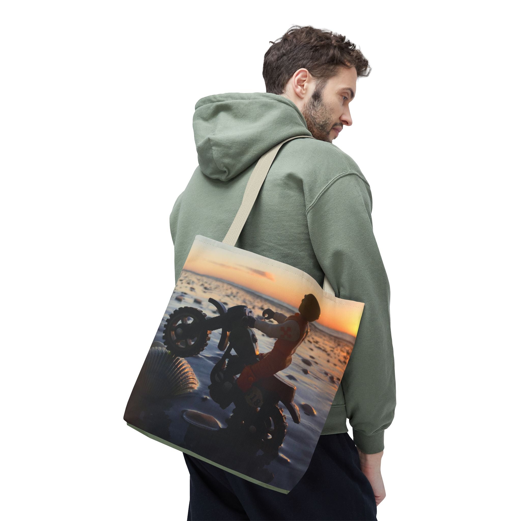 Doing a wheely on a Florida Beach -  Shoulder Tote
