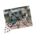 Miniature Cyclists Jigsaw Puzzle — Vintage Toy Bike Scene