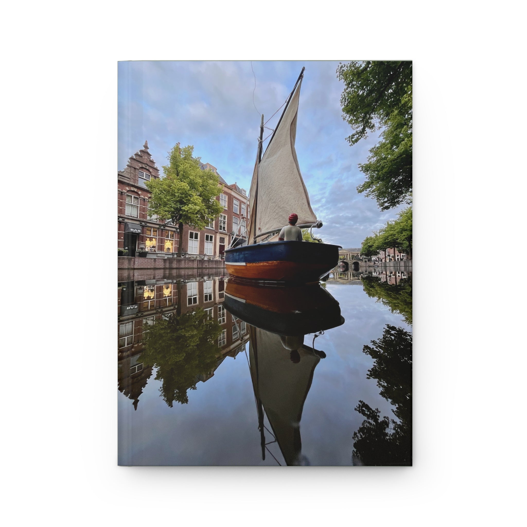 Sailing the Canals of Leiden Hardcover Journal