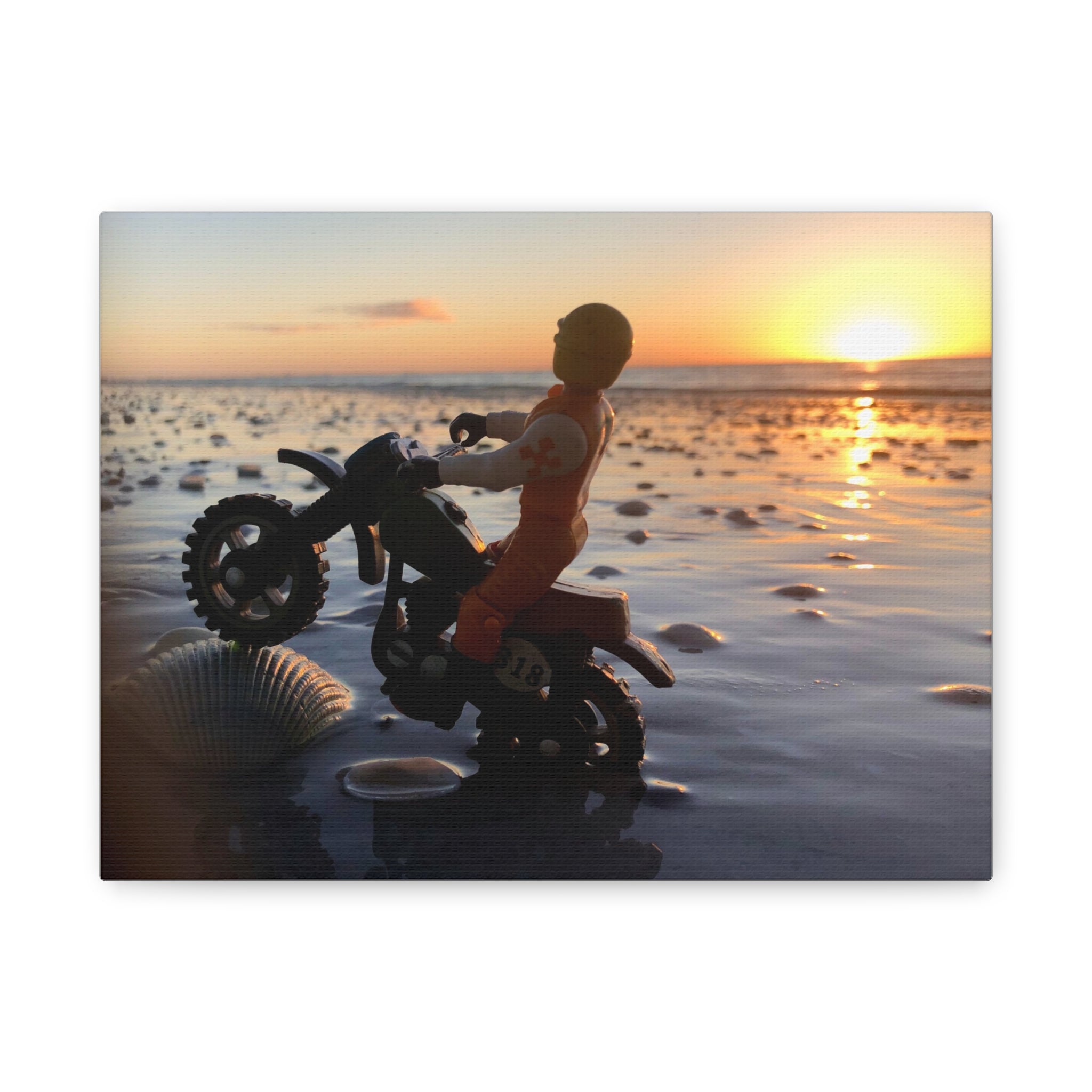 Wheelie Matte Canvas Print — Stretched Wall Art for Home Decor